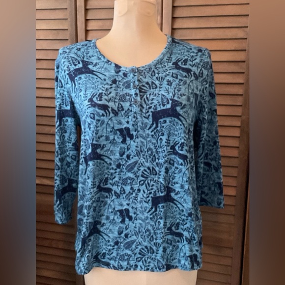 Izod Animal Print 2 Piece Pajama Set - Picture 2 of 14